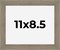 11x8.5 Wide Barnwood Picture Frame with UV-Resistant Acrylic & Acid Free Backing, Available in 6 Paint Finishes - Grey, Brown, White, and Black